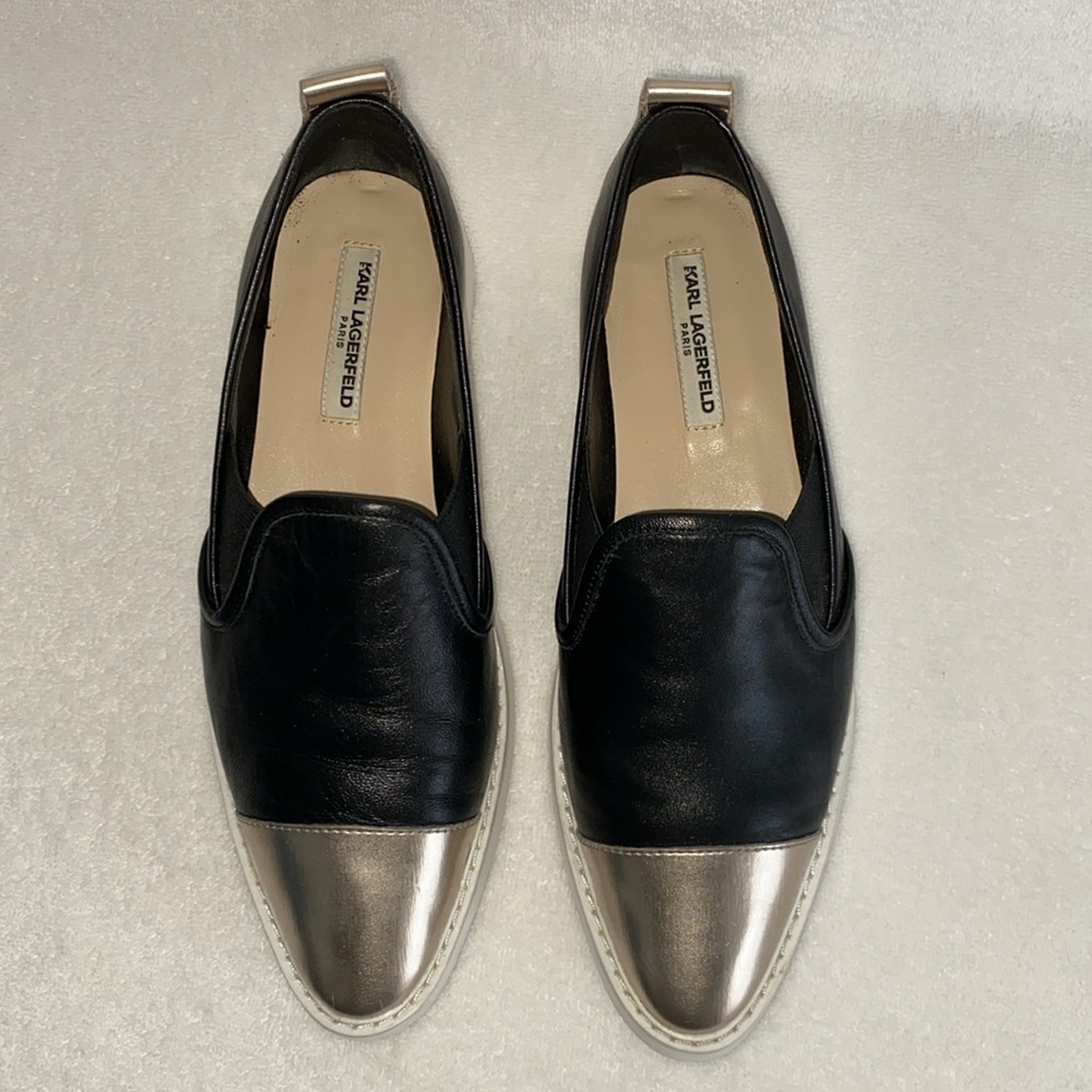 Karl Lagerfeld Cler Cap Toe Slip On Loafer Sneaker Shoe